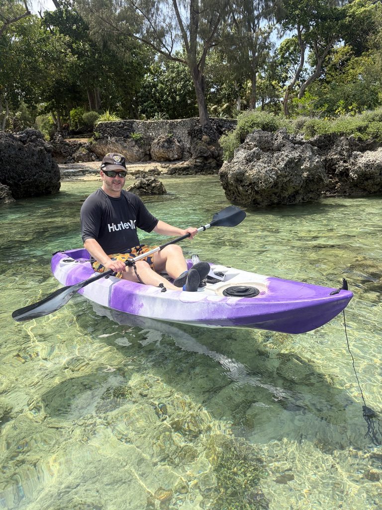 Kayaking in the reef pool